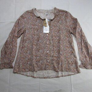 Montana Clothing Women's Long Sleeve Button Up Paisley Blouse